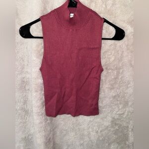 Madewell Size S Women's Rich Red Cowl Neck Sleeveless Sweater